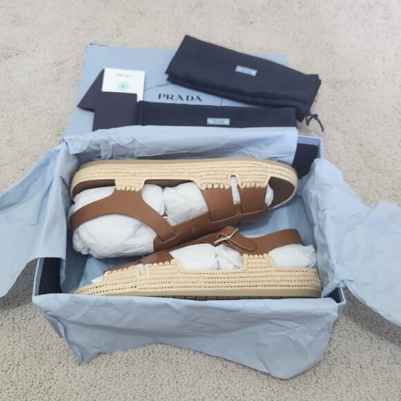 Prada Leather Sandals – Women’s IT 40 - Picture 7 of 9